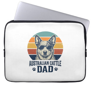 Australian Cattle Dog Dad Vintage Sunset Shirt_1 Laptop Sleeve
