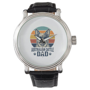 Australian Cattle Dog Dad Vintage Sunset Shirt_1 Watch