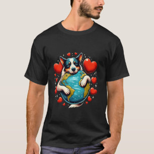 Australian Cattle Dog Earth Day Hug Owner Hugging T-Shirt