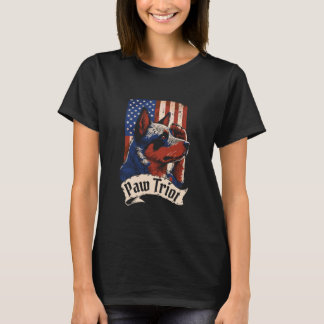 Australian Cattle Dog Flag Us Breed - Pet Pawtriot T-Shirt