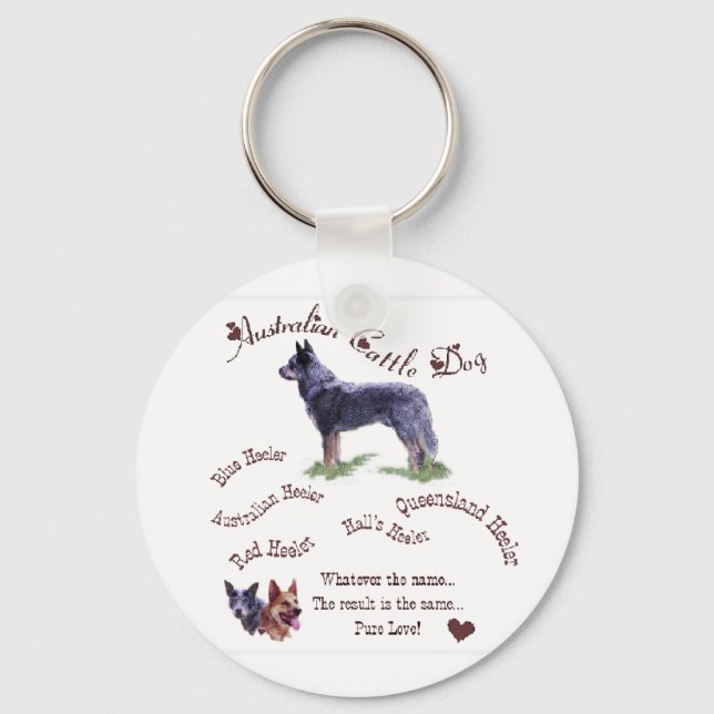 Australian Cattle Dog Gifts Key Ring (Front)