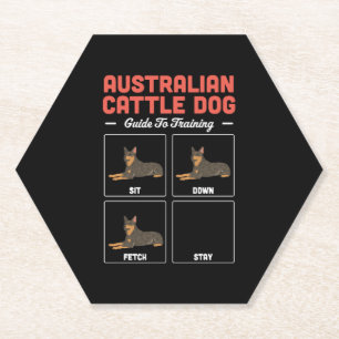 Australian Cattle Dog Guide To Training Paper Coaster