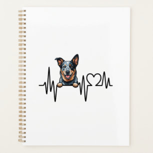 Australian Cattle Dog Heartbeat Ecg Heart Paw Planner