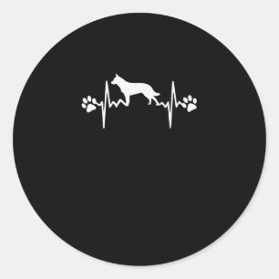 Australian Cattle Dog Heartbeat Love Gift Classic Round Sticker