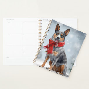 Australian Cattle Dog in Snow Christmas Planner