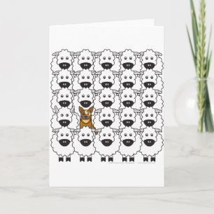 Australian Cattle Dog in the Sheep Card