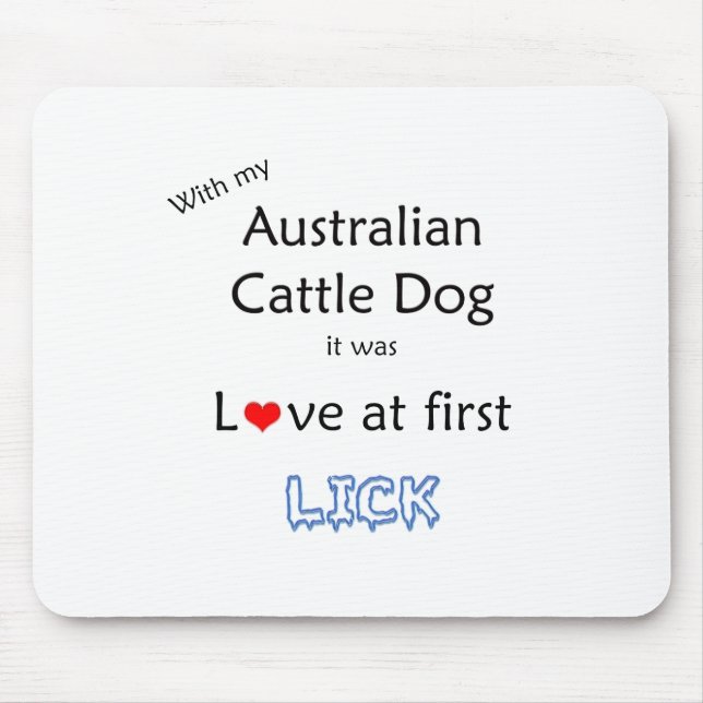 Australian Cattle Dog Lick Design Mouse Mat (Front)