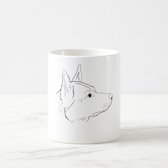 Australian Cattle Dog  | Line Art | Gift Idea Coffee Mug (Center)