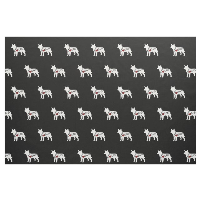Australian Cattle Dog Love Fabric (Fat Quarter)