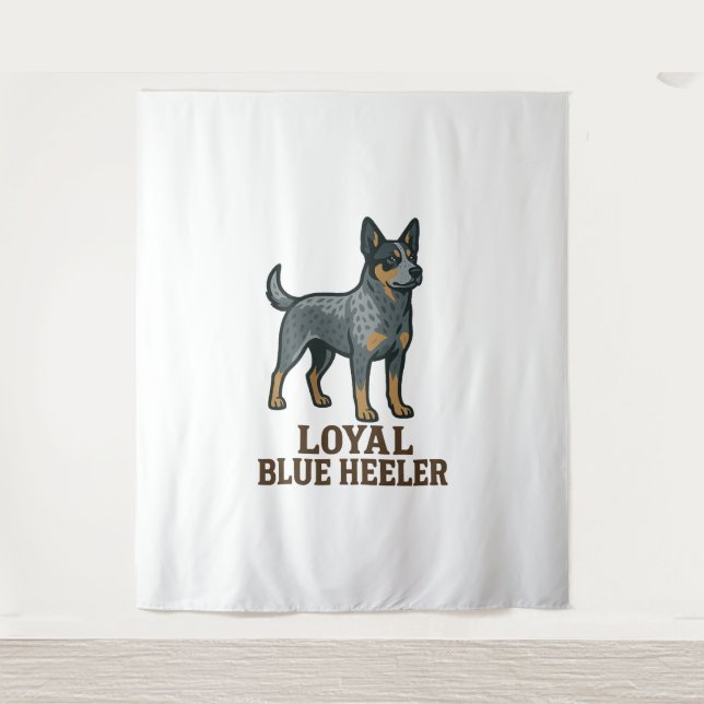 Australian Cattle Dog Loyal Blue Heeler Tapestry (Front)