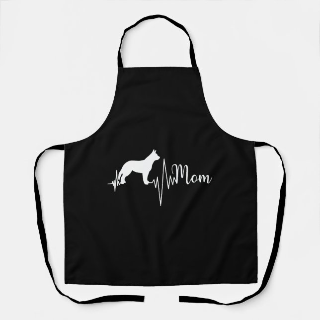 Australian Cattle Dog Mama Heartbeat Apron (Front)