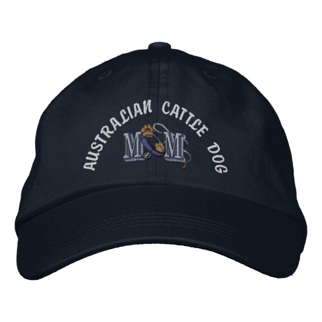 Australian Cattle Dog MOM Embroidered Hat (Front)