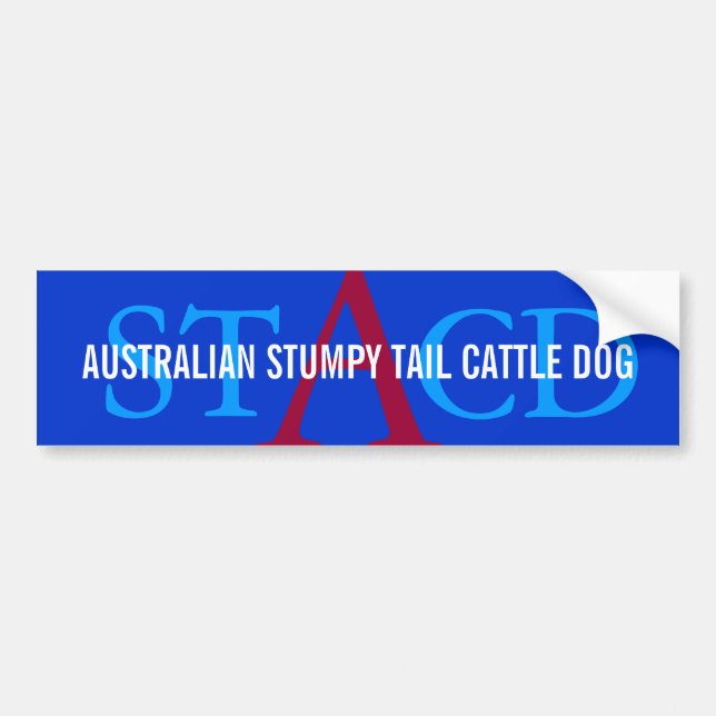 Australian Cattle Dog Monogram Bumper Sticker (Front)