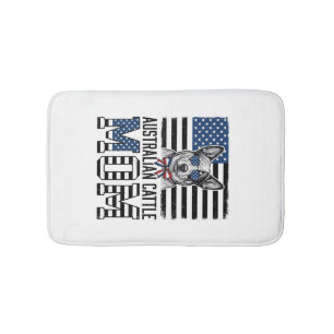 Australian Cattle Dog Mum Patriotic Vintage Shirt_ Bath Mat