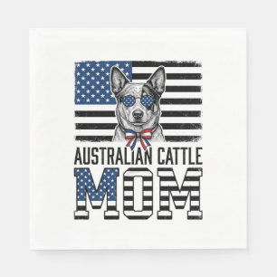 Australian Cattle Dog Mum Patriotic Vintage Shirt_ Napkin