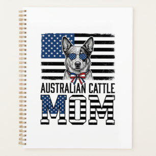 Australian Cattle Dog Mum Patriotic Vintage Shirt_ Planner