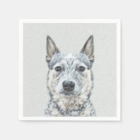 Australian Cattle Dog Painting - Cute Original Art