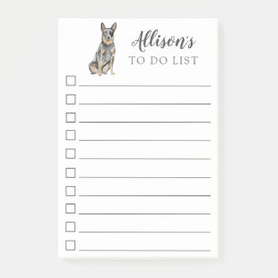Australian Cattle Dog Personalised To Do List Post-it Notes