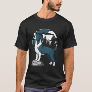 Australian Cattle Dog Pet - Breed Moon Howling T-Shirt