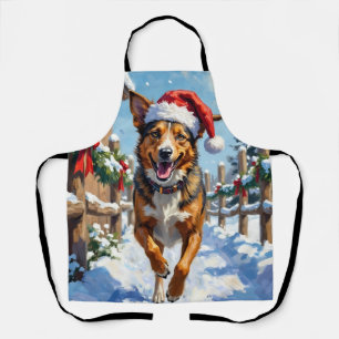 Australian Cattle Dog Red Heeler Christmas Apron
