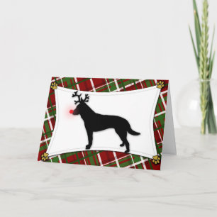Australian Cattle Dog Reindeer Christmas Card