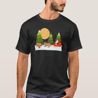 Australian Cattle Dog Reindeer Christmas Riding Sa T-Shirt