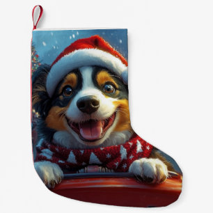 Australian Cattle Dog Roller Coaster Christmas Small Christmas Stocking