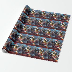 Australian Cattle Dog Roller Coaster Christmas Wrapping Paper