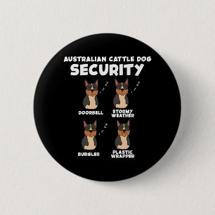 Australian Cattle Dog Security 6 Cm Round Badge