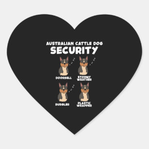 Australian Cattle Dog Security Heart Sticker