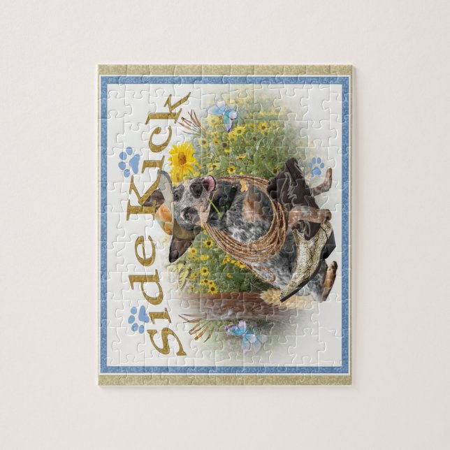 Australian Cattle Dog Side Kick Jigsaw Puzzle (Vertical)