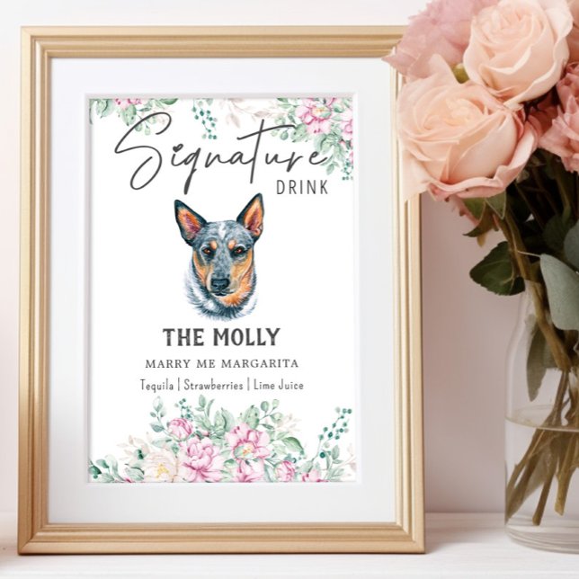 Australian Cattle Dog Signature Drink Sign (Creator Uploaded)