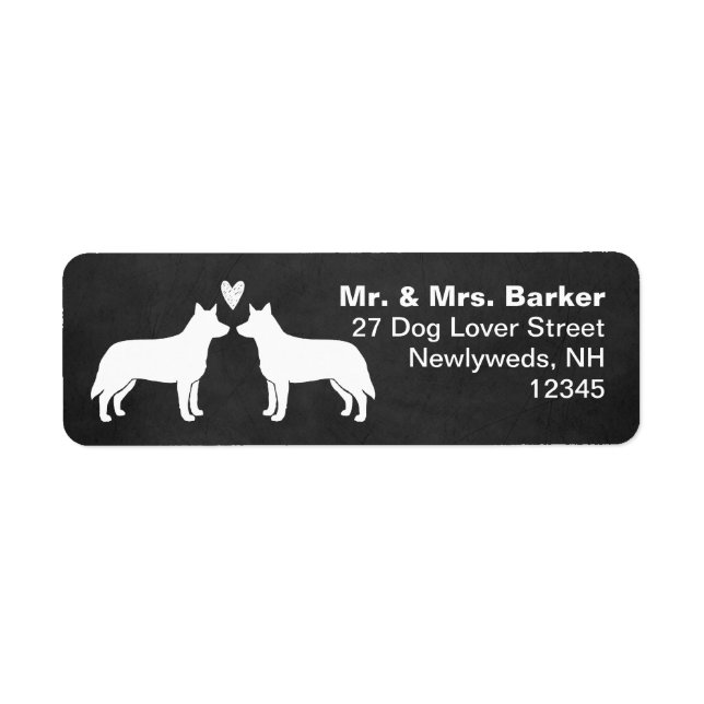 Australian Cattle Dog Silhouettes Heelers Couple (Front)