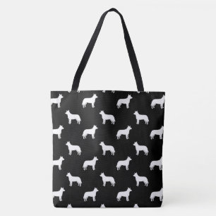 Australian Cattle Dog Silhouettes Pattern Tote Bag