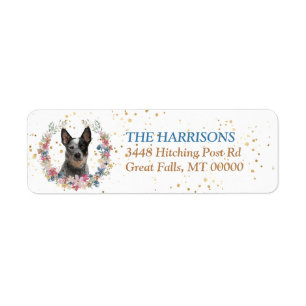 Australian Cattle Dog Spring Flowers Wreath