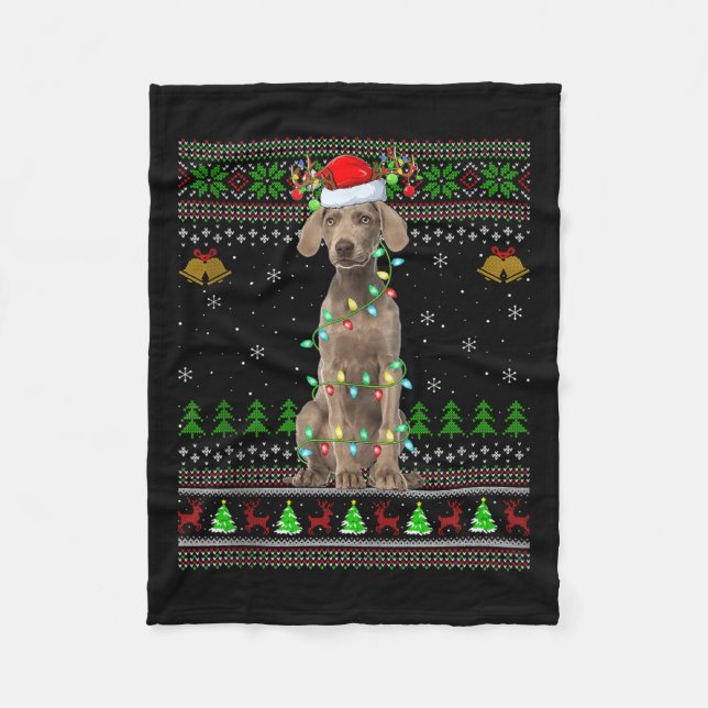 Australian Cattle Dog Ugly Christmas Sweaters Holi Fleece Blanket (Front)