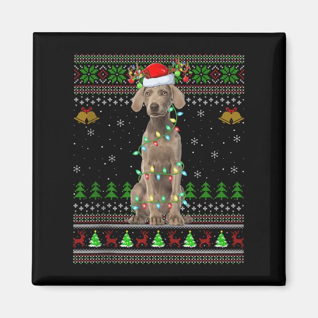 Australian Cattle Dog Ugly Christmas Sweaters Holi Magnet (Front)