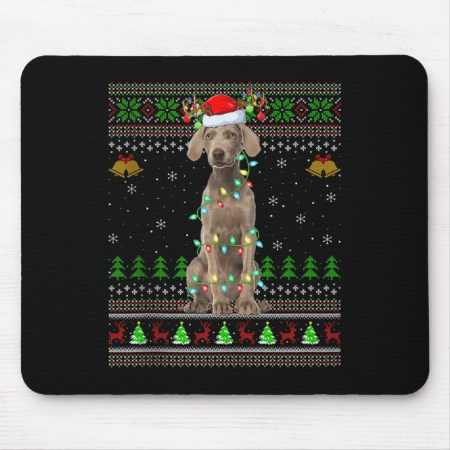 Australian Cattle Dog Ugly Christmas Sweaters Holi Mouse Mat (Front)