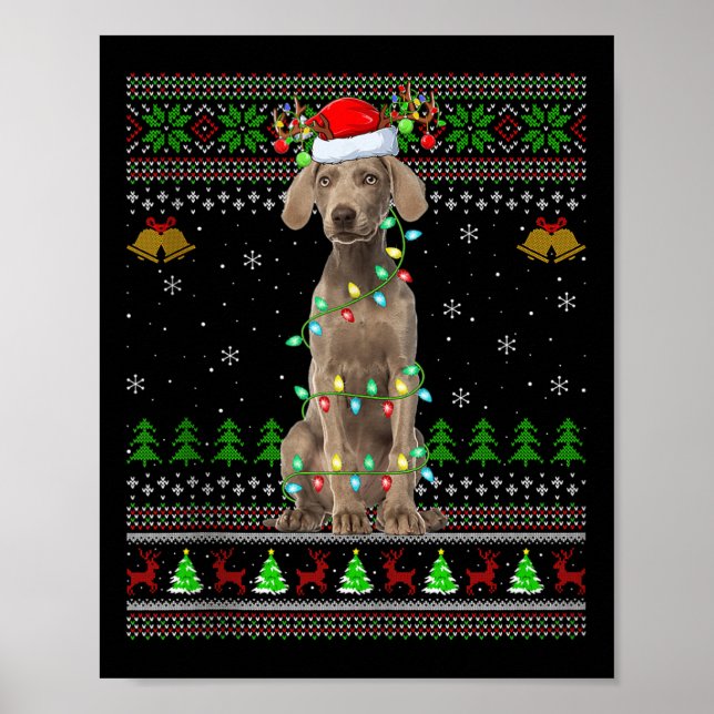 Australian Cattle Dog Ugly Christmas Sweaters Holi Poster (Front)