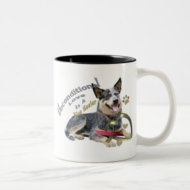 Australian  Cattle Dog Unconditional Love Mugs (Right)