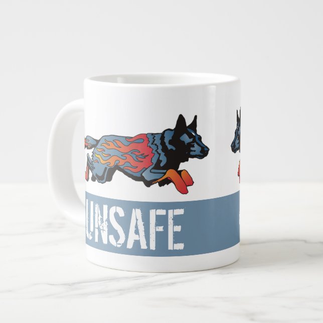 Australian Cattle Dog - Unsafe at any Speed Large Coffee Mug (Front Left)