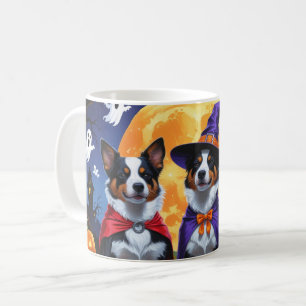 Australian Cattle Dogs Pumpkin Halloween Funny Coffee Mug