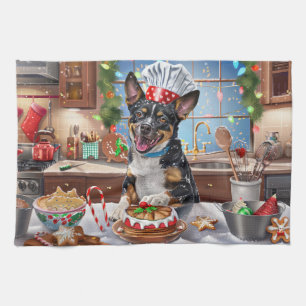 Australian Cattle Holiday Baking Festive Christmas Tea Towel