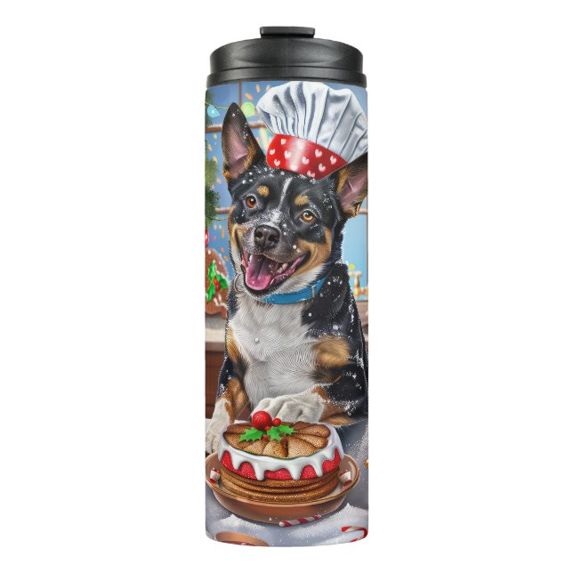 Australian Cattle Holiday Baking Festive Christmas Thermal Tumbler (Front)
