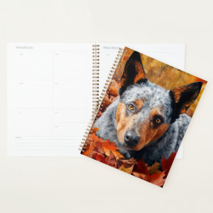 Australian Cattle  in Autumn Leaves Fall Inspire  Planner