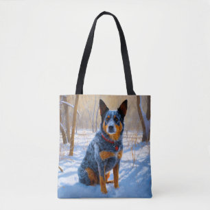 Australian Cattle Let It Snow Christmas Tote Bag