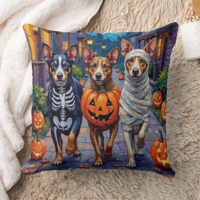 Australian Cattle Trick-or-Treating in Halloween Cushion (Blanket)