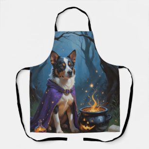 Australian Cattle Whimsical Halloween Painting Apron