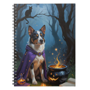 Australian Cattle Whimsical Halloween Painting Notebook