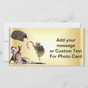 Australian Christmas Animals Holiday Card